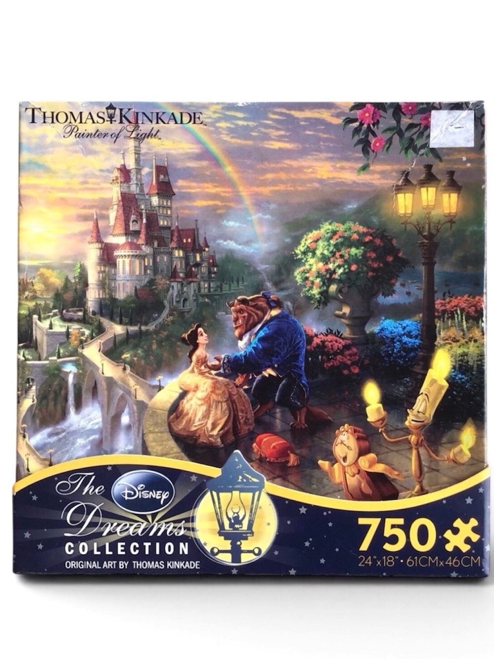 Disney Thomas Kinkade Puzzle Beauty and the Beast 750 Pieces, 1 Pc Missing Ceaco
